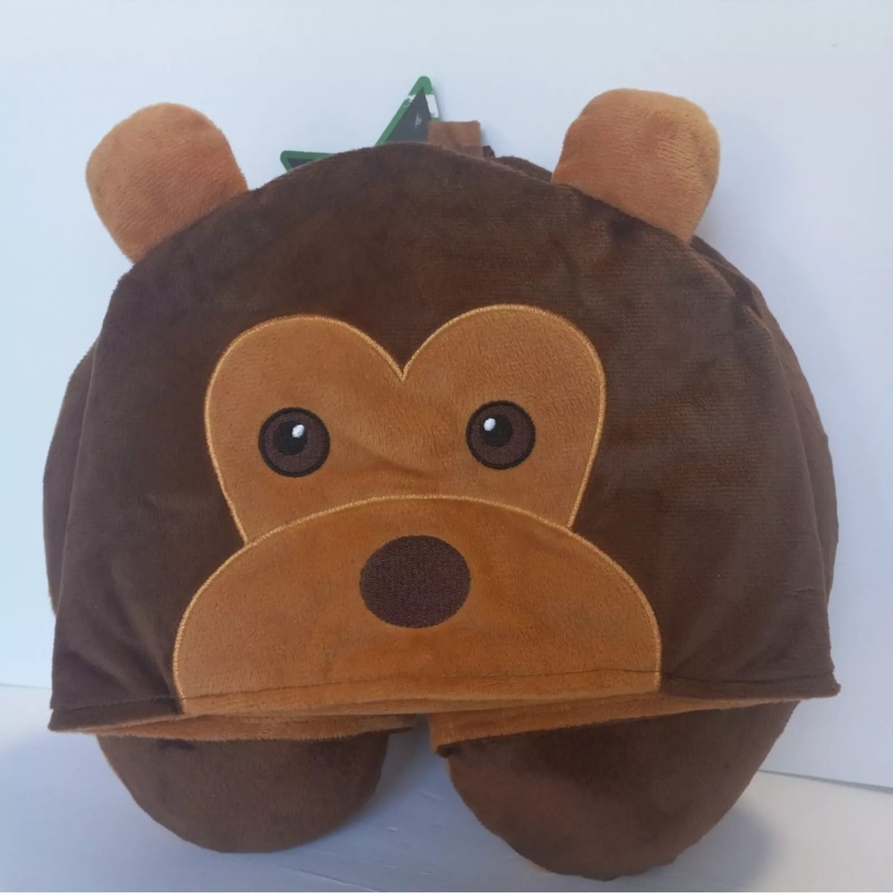 kids Travel Memory Foam Hooded Neck Pillow, Bear ages 3+ VIGGIO BAMBINO